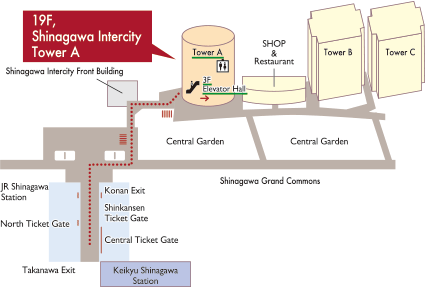 Directions from Shinagawa Station