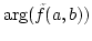 $\arg(\tilde{f}(a,b))$