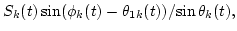 $\theta_k(t)=\theta_{2k}(t)-\theta_{1k}(t)$