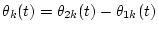 $\theta_k(t)=\theta_{2k}(t)-\theta_{1k}(t)$